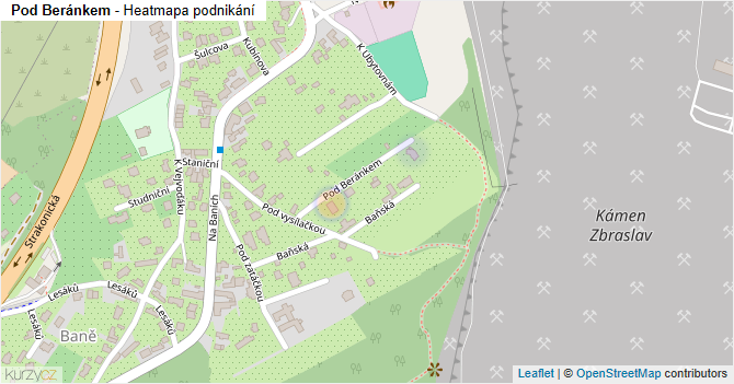 Pod Beránkem - mapa podnikání