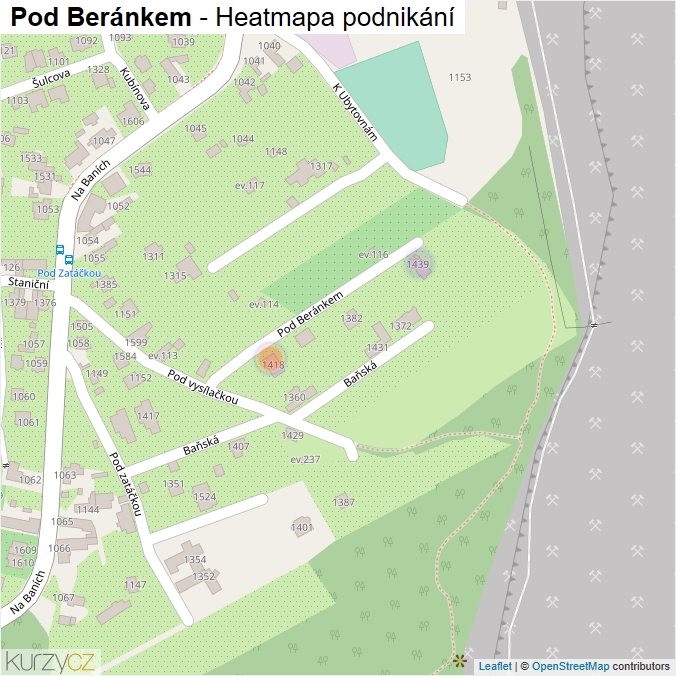 Mapa Pod Beránkem - Firmy v ulici.