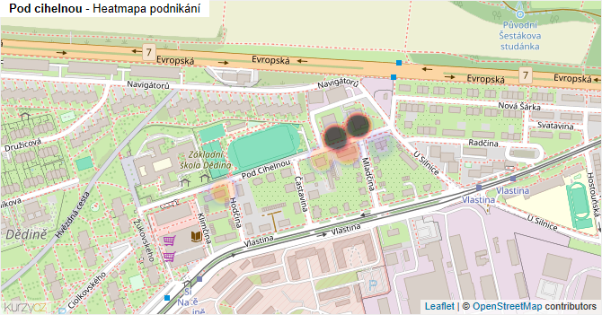 Pod cihelnou - mapa podnikání