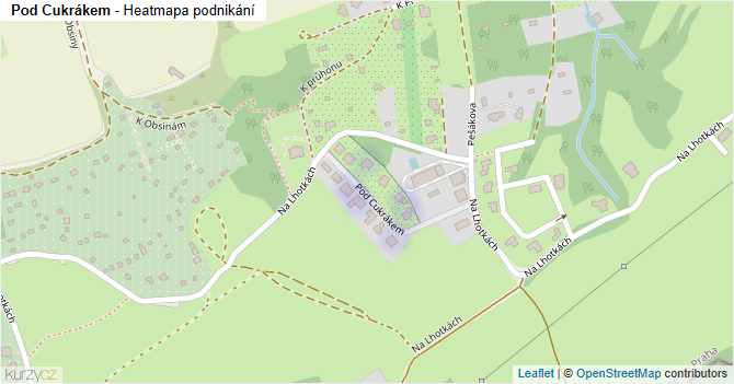 Pod Cukrákem - mapa podnikání