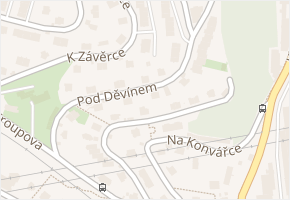 Pod Děvínem v obci Praha 3 - mapa ulice