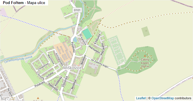Pod Fořtem - mapa ulice