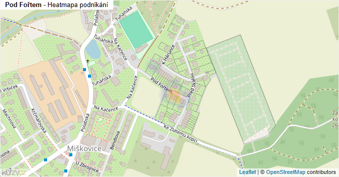 Pod Fořtem - mapa podnikání