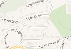 Pod hájem v obci Praha - mapa ulice
