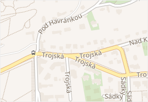 Pod Havránkou v obci Praha - mapa ulice