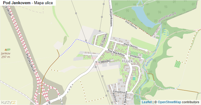 Pod Jankovem - mapa ulice
