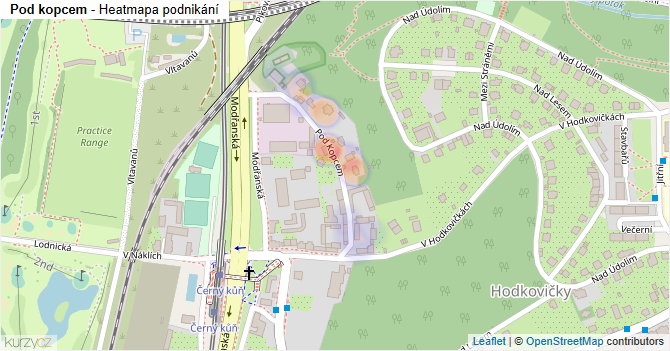 Pod kopcem - mapa podnikání