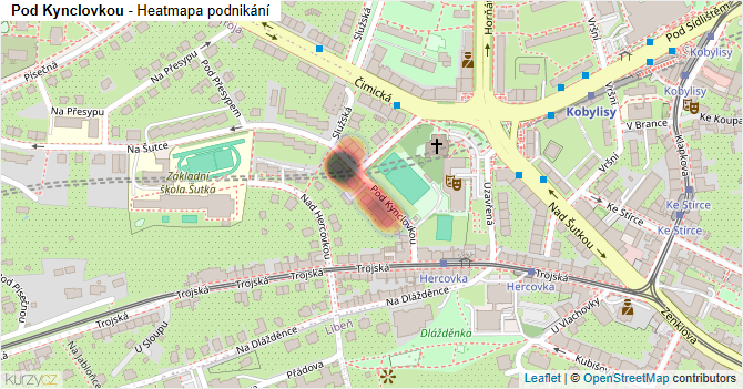Pod Kynclovkou - mapa podnikání