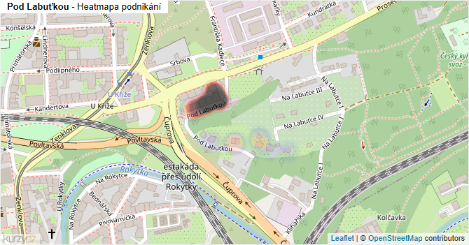 Pod Labuťkou - mapa podnikání