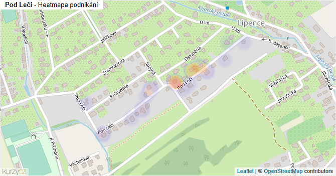 Pod Lečí - mapa podnikání