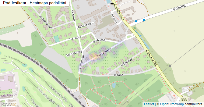 Pod lesíkem - mapa podnikání