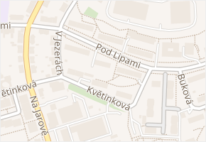Pod lipami v obci Praha - mapa ulice