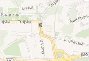 Pod lisem v obci Praha - mapa ulice