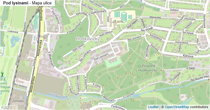 Pod lysinami - mapa ulice