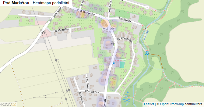 Pod Markétou - mapa podnikání
