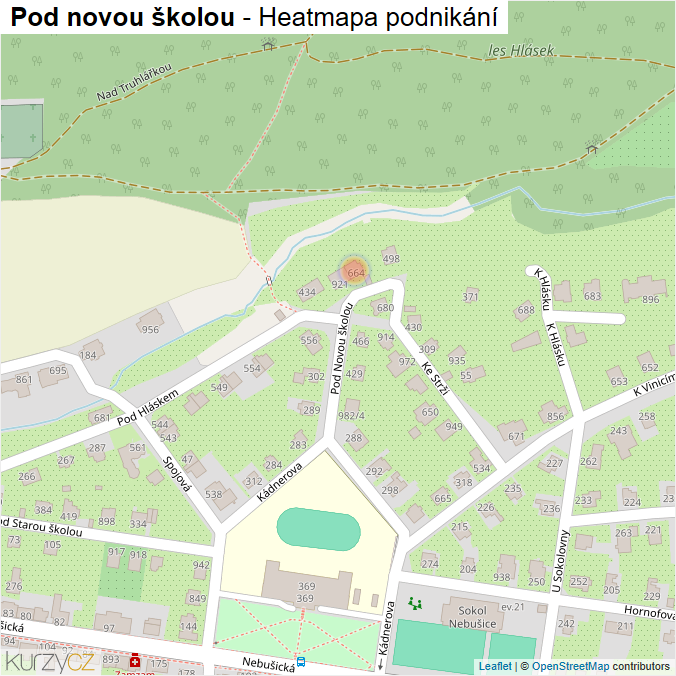 Mapa Pod novou školou - Firmy v ulici.