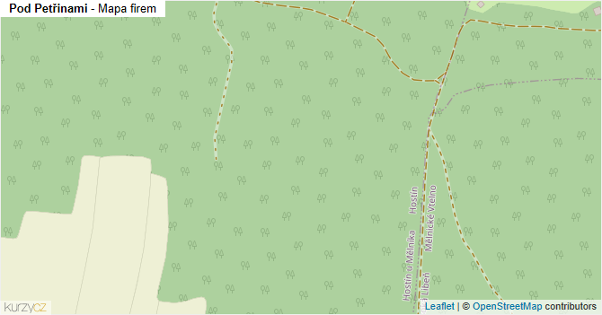 Pod Petřinami - mapa firem