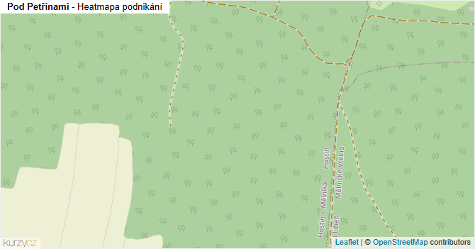 Pod Petřinami - mapa podnikání