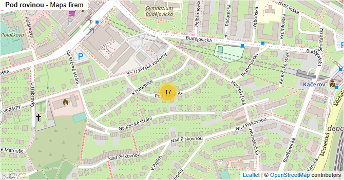Pod rovinou - mapa firem