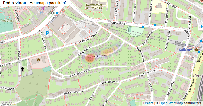 Pod rovinou - mapa podnikání