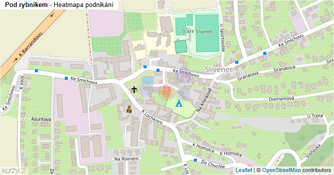 Pod rybníkem - mapa podnikání