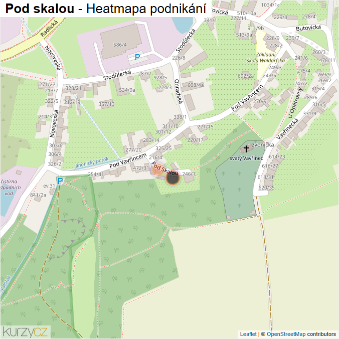 Mapa Pod skalou - Firmy v ulici.