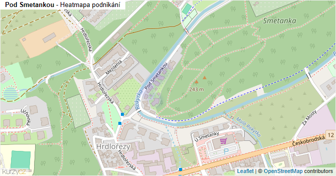 Pod Smetankou - mapa podnikání