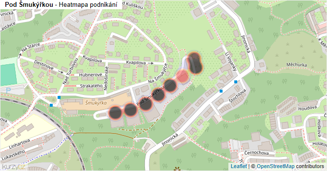 Pod Šmukýřkou - mapa podnikání
