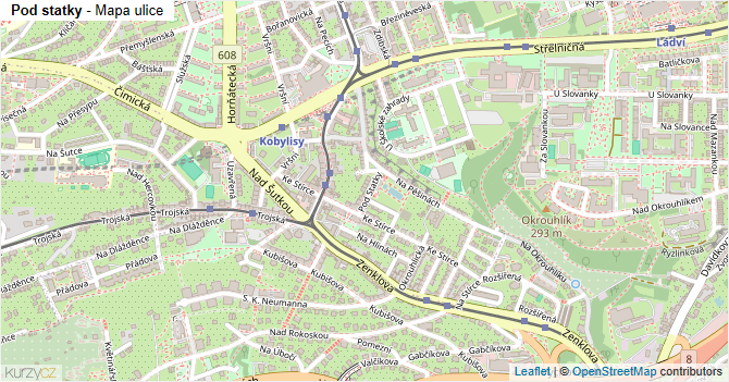 Pod statky - mapa ulice