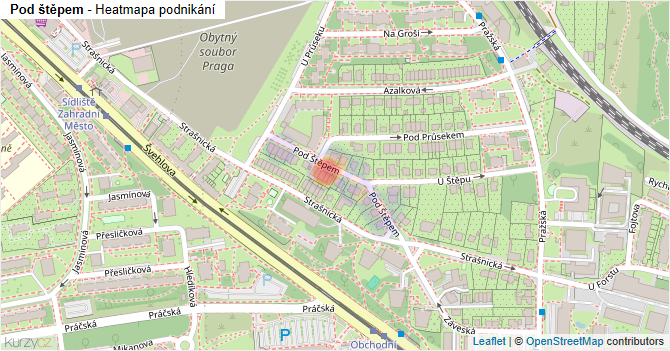 Pod štěpem - mapa podnikání