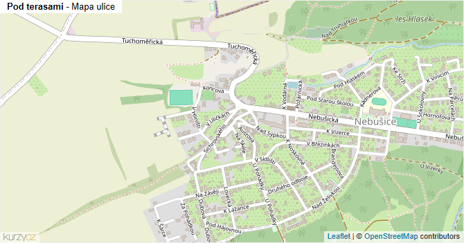 Pod terasami - mapa ulice