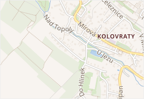 Pod topoly v obci Praha - mapa ulice