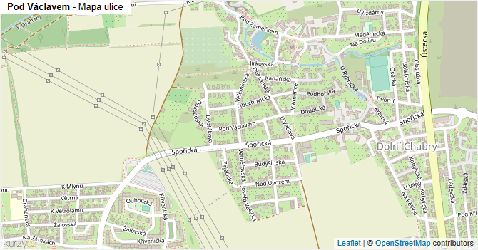 Pod Václavem - mapa ulice