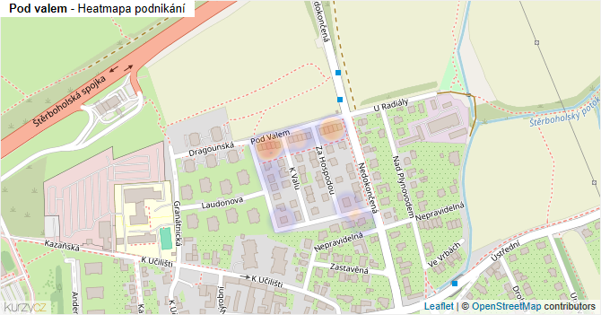 Pod valem - mapa podnikání