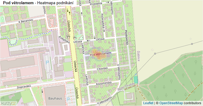 Pod větrolamem - mapa podnikání