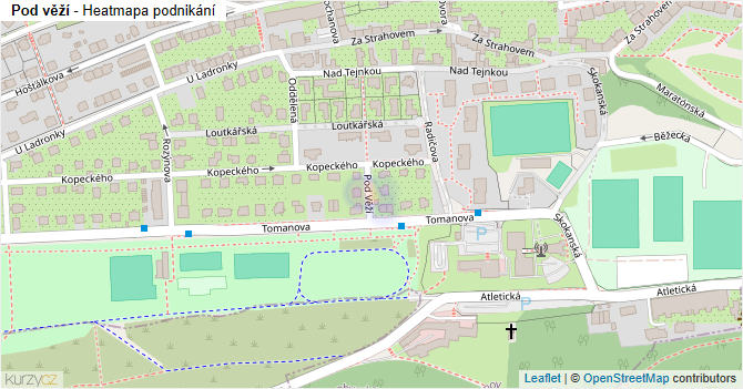 Pod věží - mapa podnikání
