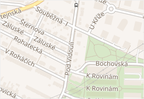 Pod Vidoulí v obci Praha - mapa ulice