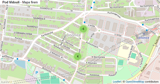 Pod Vidoulí - mapa firem