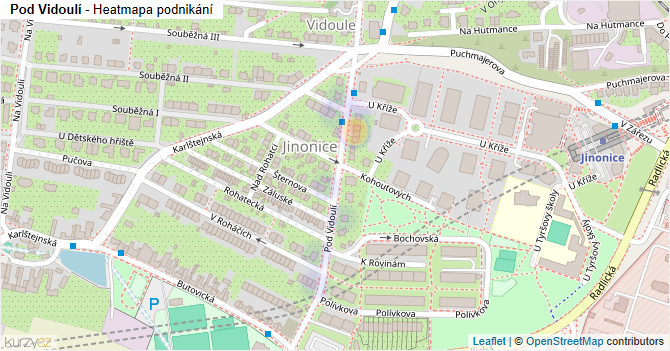 Pod Vidoulí - mapa podnikání