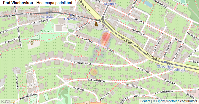 Pod Vlachovkou - mapa podnikání