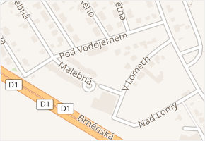 Pod vodojemem v obci Praha - mapa ulice
