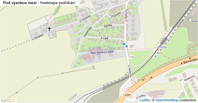 Pod vysokou mezí - mapa podnikání