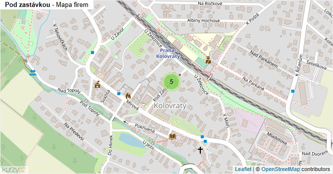 Pod zastávkou - mapa firem