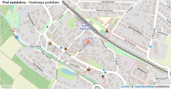 Pod zastávkou - mapa podnikání