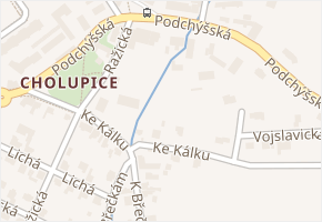 Podchýšská v obci Praha 2 - mapa ulice
