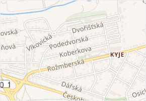 Podedvorská v obci Praha - mapa ulice