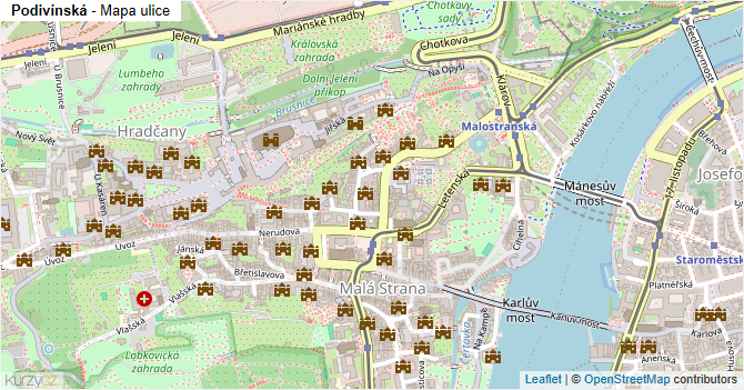 Podivínská - mapa ulice
