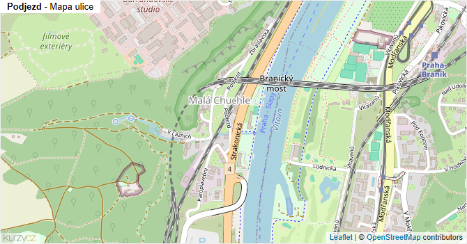 Podjezd - mapa ulice