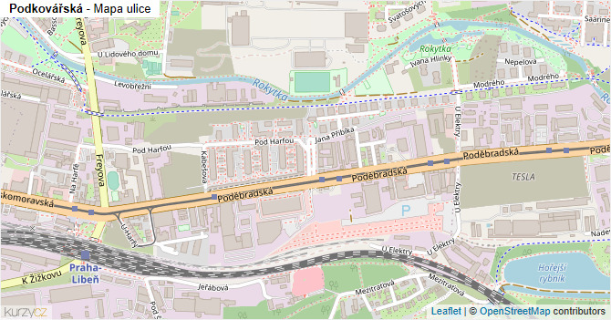 Podkovářská - mapa ulice
