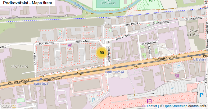 Podkovářská - mapa firem